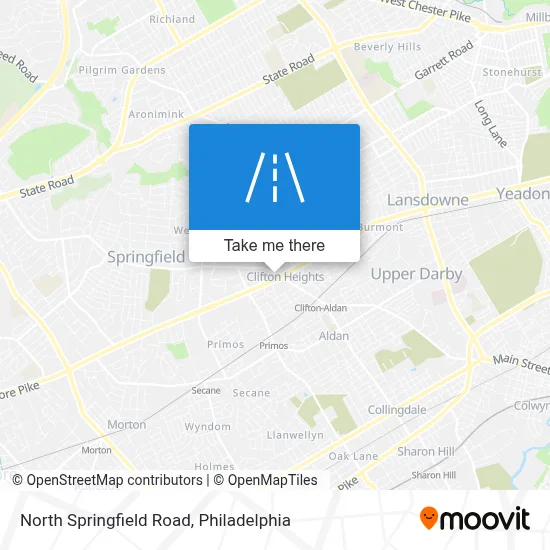 North Springfield Road map