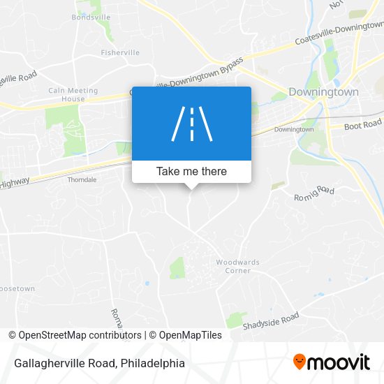 Gallagherville Road map