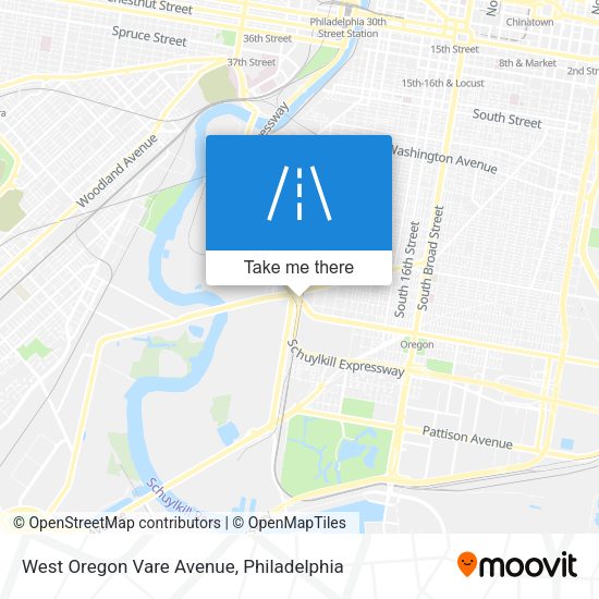 West Oregon Vare Avenue map