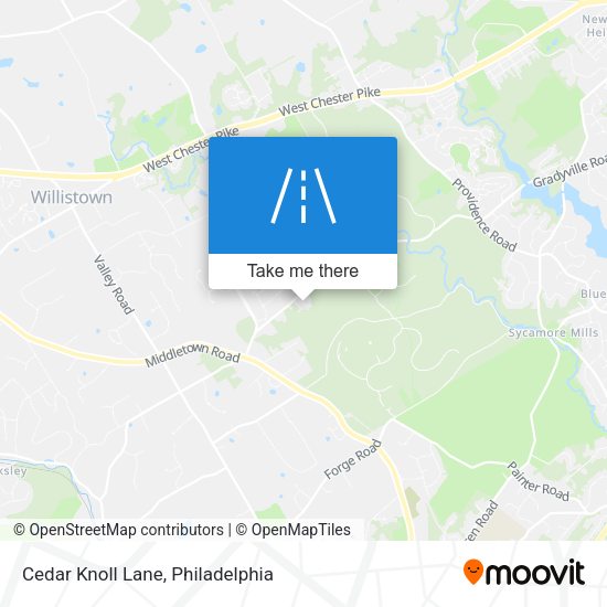 Mapa de Cedar Knoll Lane