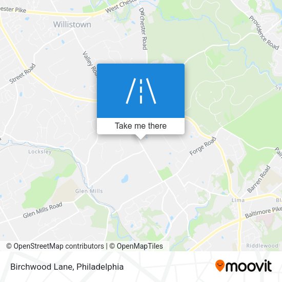 Birchwood Lane map
