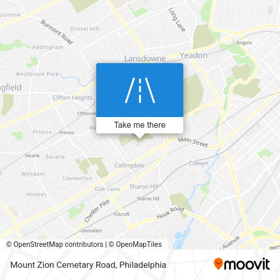 Mount Zion Cemetary Road map