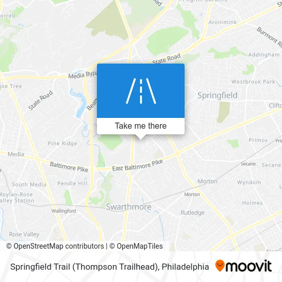 Springfield Trail (Thompson Trailhead) map