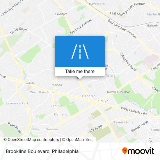 Brookline Boulevard map