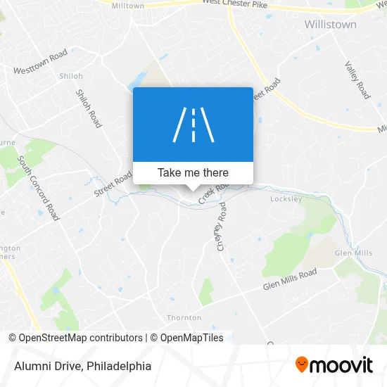 Alumni Drive map