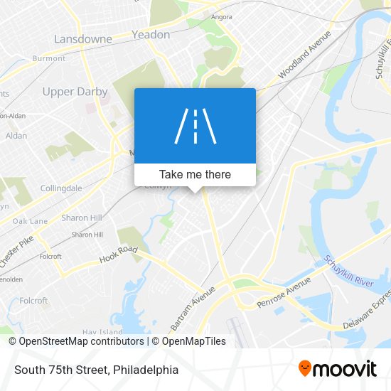 South 75th Street map