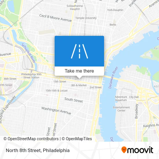 North 8th Street map