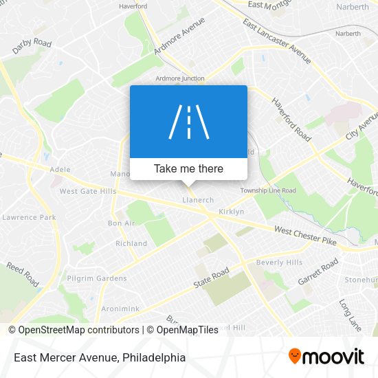 East Mercer Avenue map
