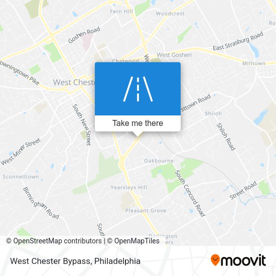 West Chester Bypass map