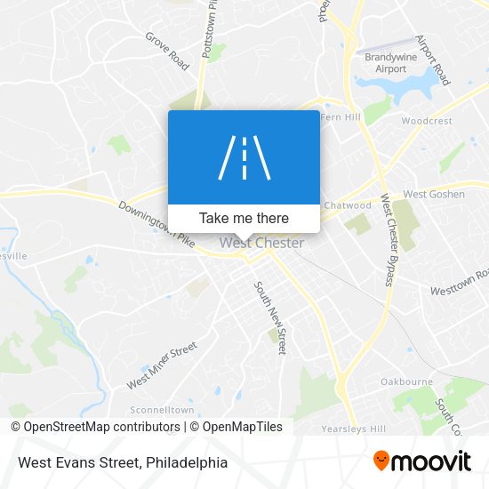 West Evans Street map