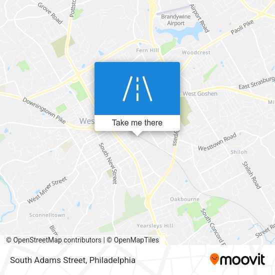 South Adams Street map