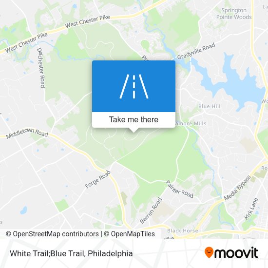 White Trail;Blue Trail map