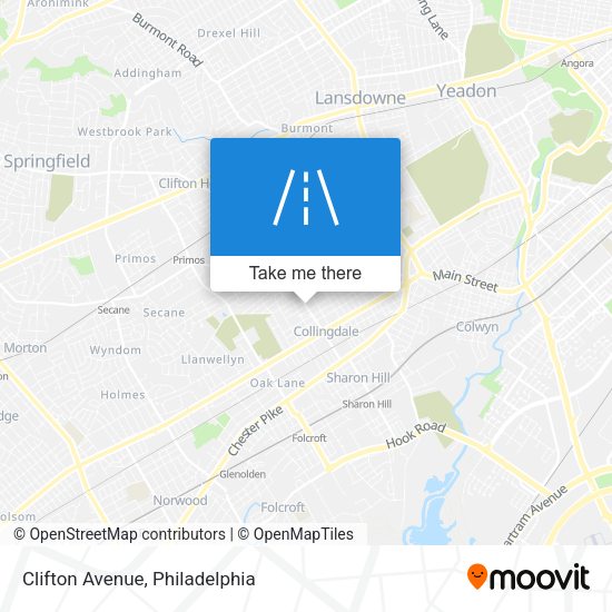 Clifton Avenue map