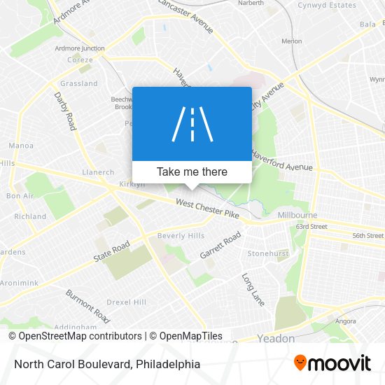 Mapa de North Carol Boulevard