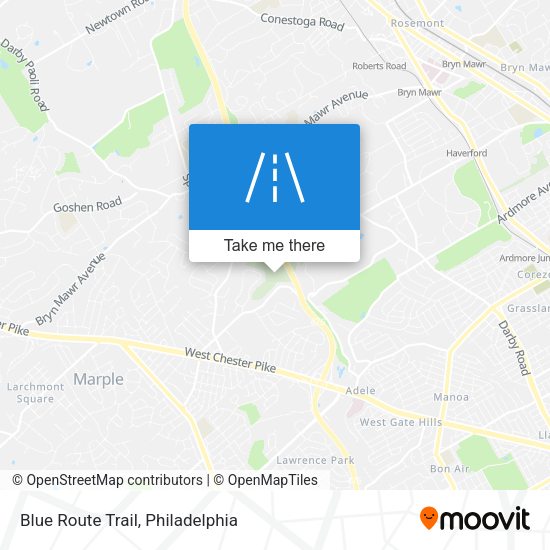 Blue Route Trail map