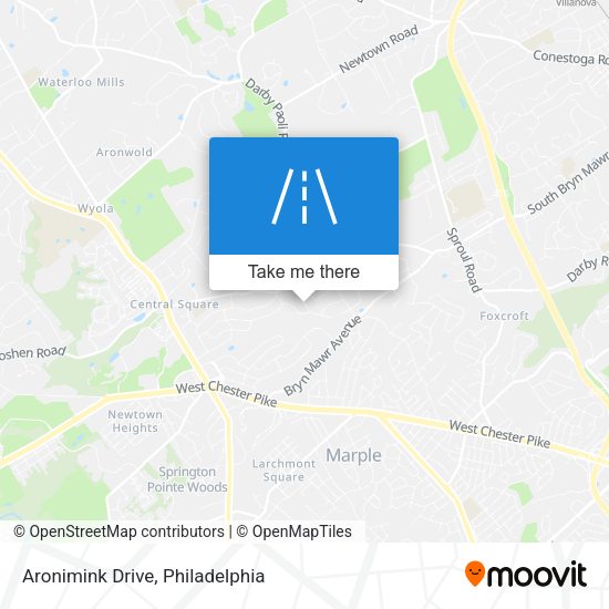 Aronimink Drive map