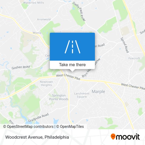 Woodcrest Avenue map