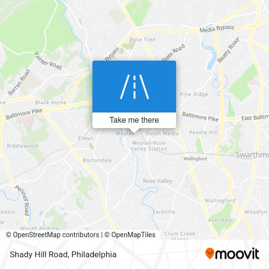 Shady Hill Road map