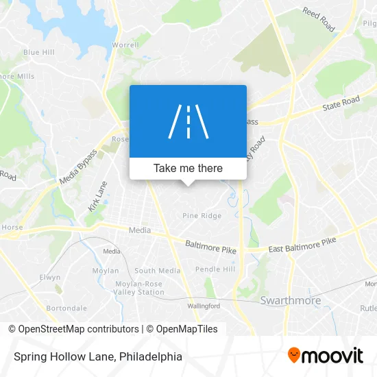 Spring Hollow Lane map