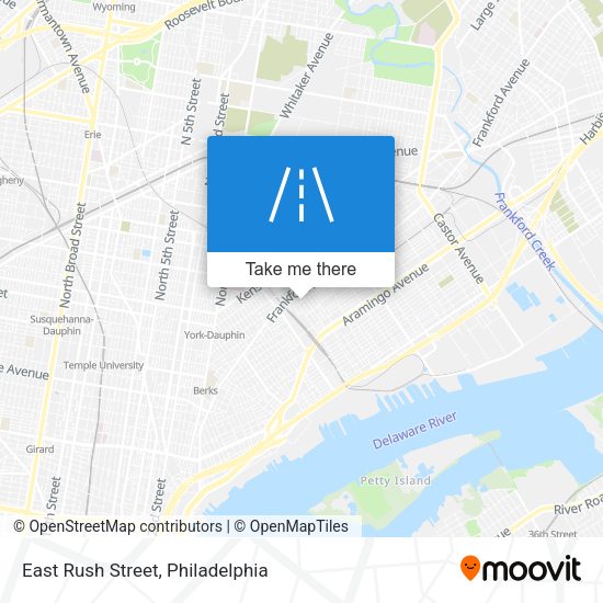 Mapa de East Rush Street