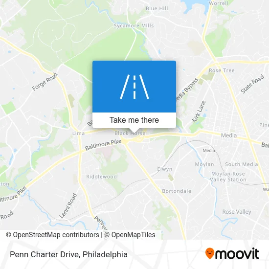 Penn Charter Drive map