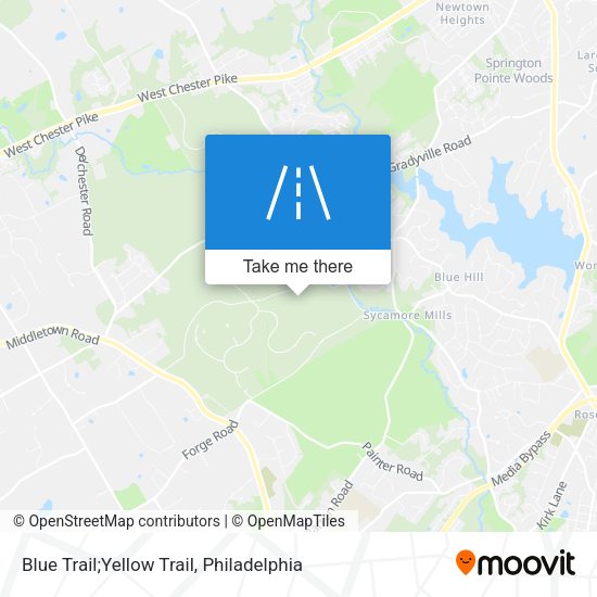 Mapa de Blue Trail;Yellow Trail