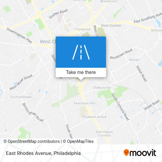 East Rhodes Avenue map
