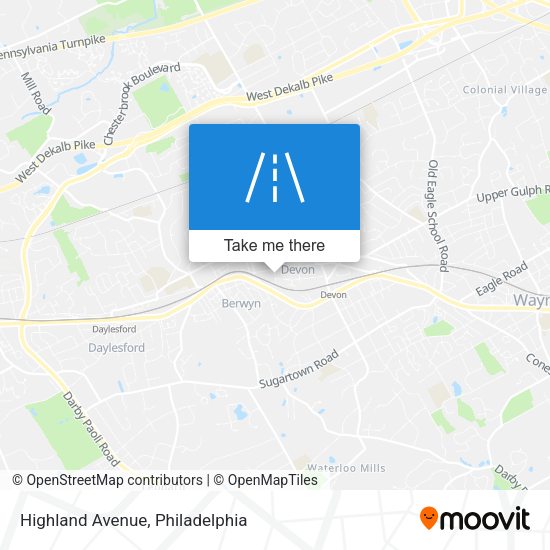 Highland Avenue map