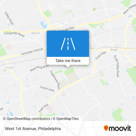 West 1st Avenue map