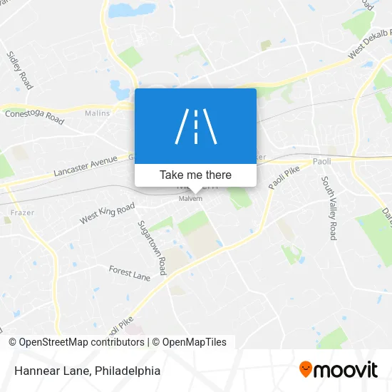 Hannear Lane map