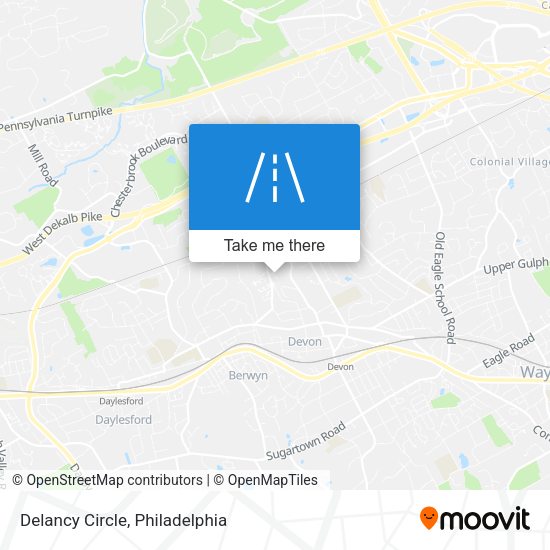 Mapa de Delancy Circle