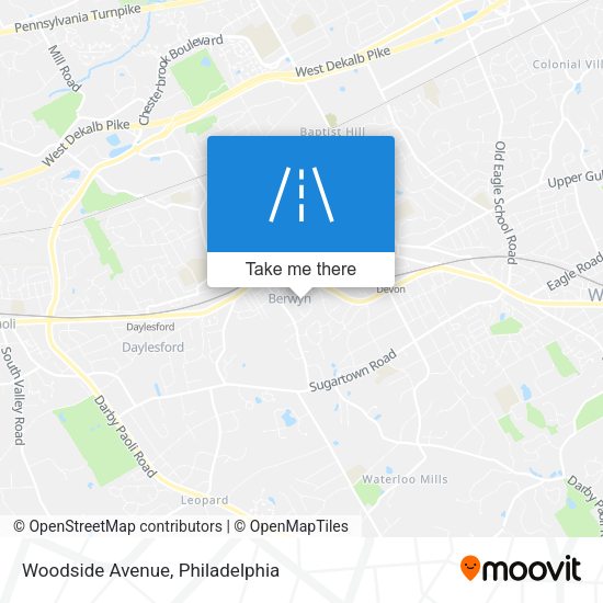 Woodside Avenue map