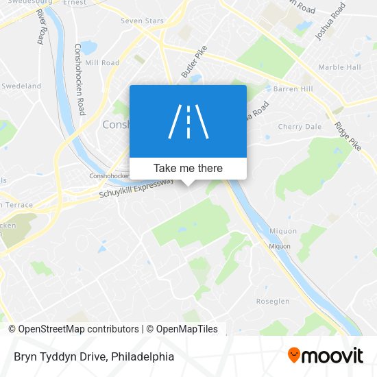 Bryn Tyddyn Drive map