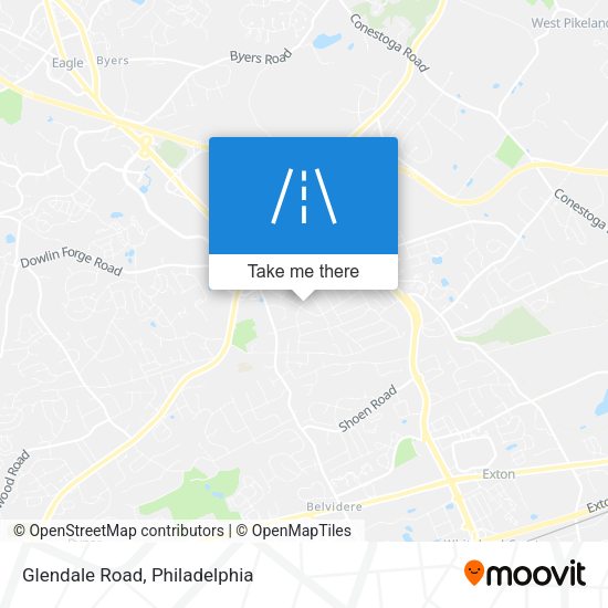 Glendale Road map