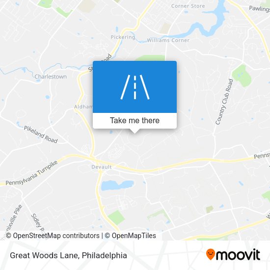Great Woods Lane map