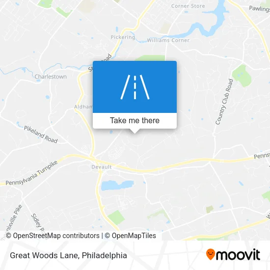 Great Woods Lane map