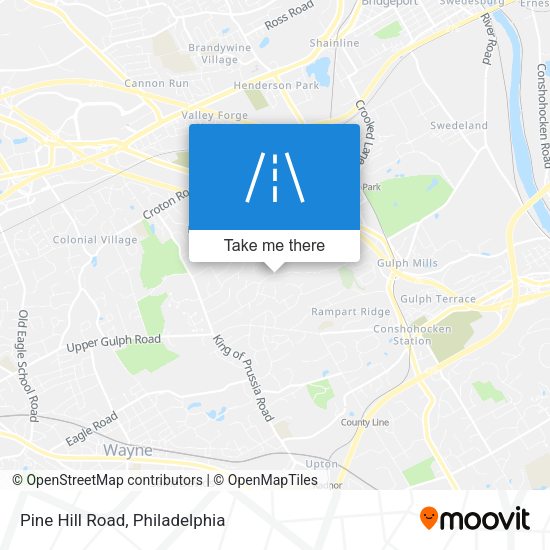 Pine Hill Road map