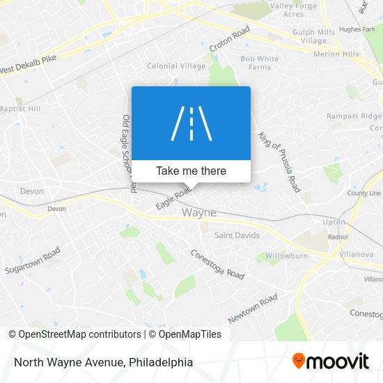 North Wayne Avenue map