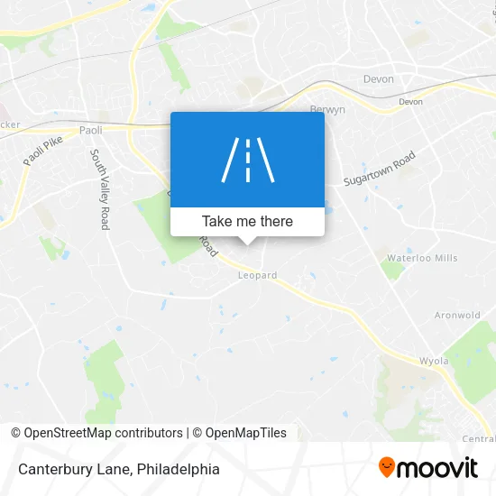 Canterbury Lane map