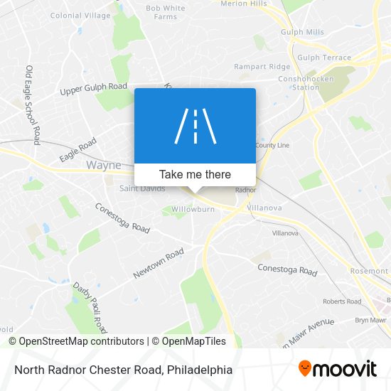 Mapa de North Radnor Chester Road