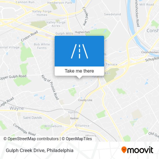 Gulph Creek Drive map