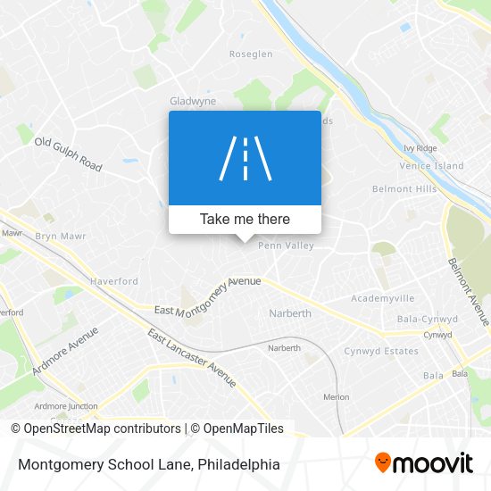 Montgomery School Lane map