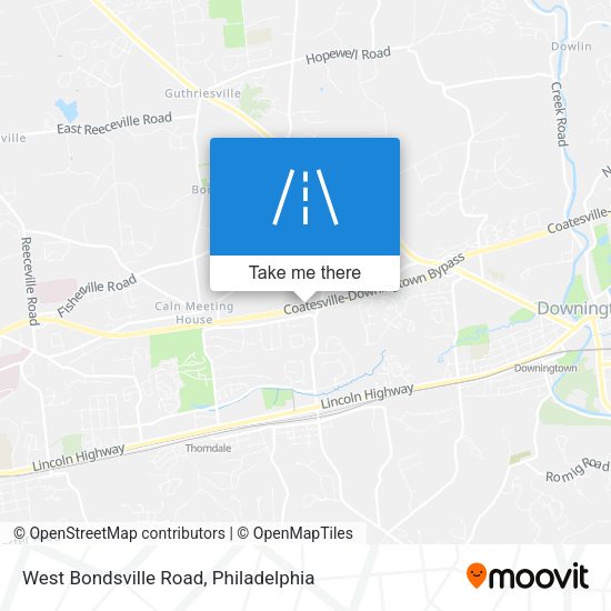 West Bondsville Road map