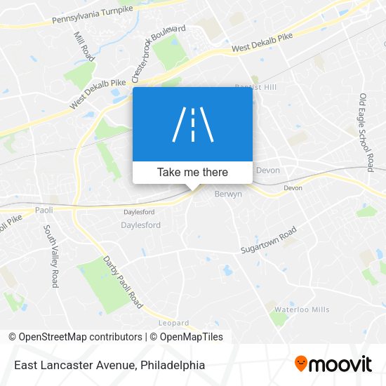 East Lancaster Avenue map