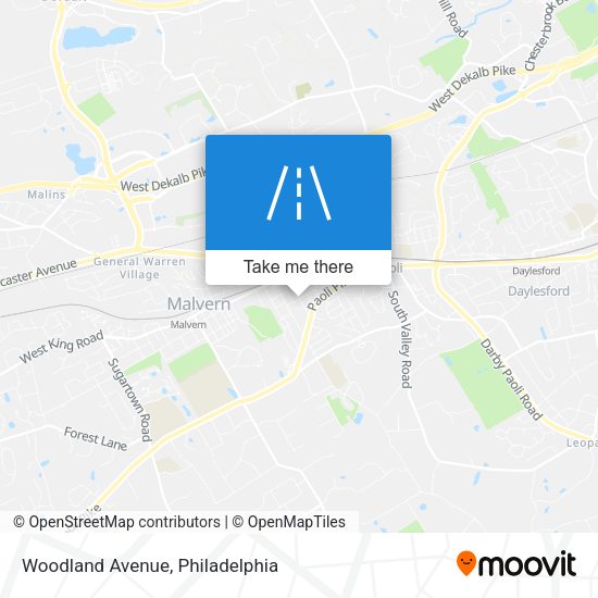Woodland Avenue map
