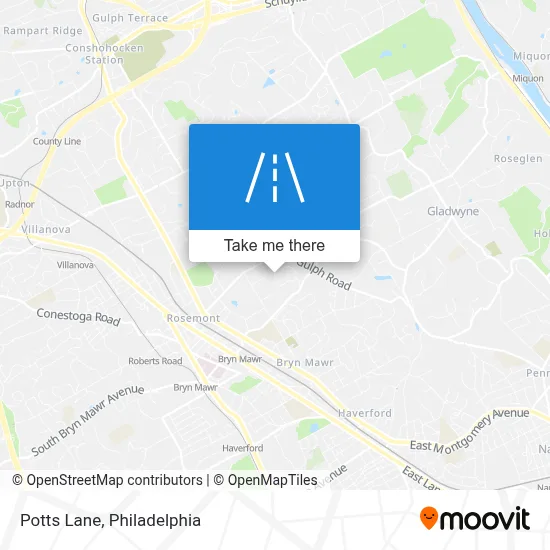 Potts Lane map