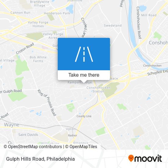 Gulph Hills Road map