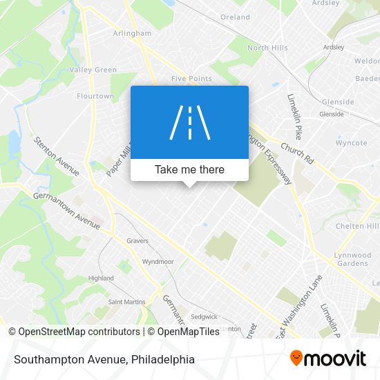 Southampton Avenue map