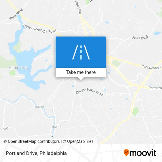 Portland Drive map