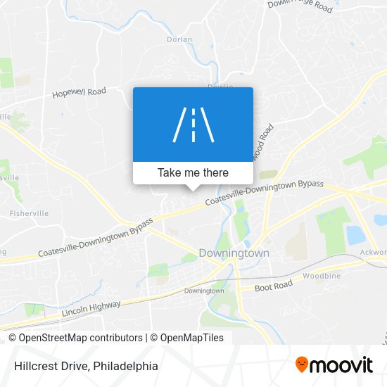 Hillcrest Drive map